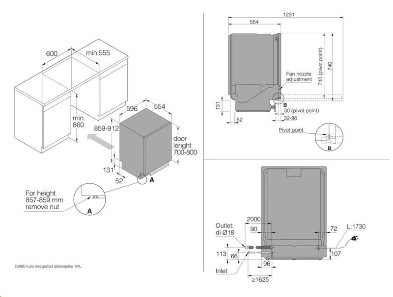 ASKO Oppvaskmaskin DFI544BXXL (Helintegrert)